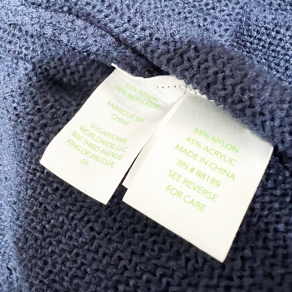 Lilly Pulitzer Tatum Knit Stretch Open Front Cardigan Sweater True Navy Blue S - Picture 2 of 4